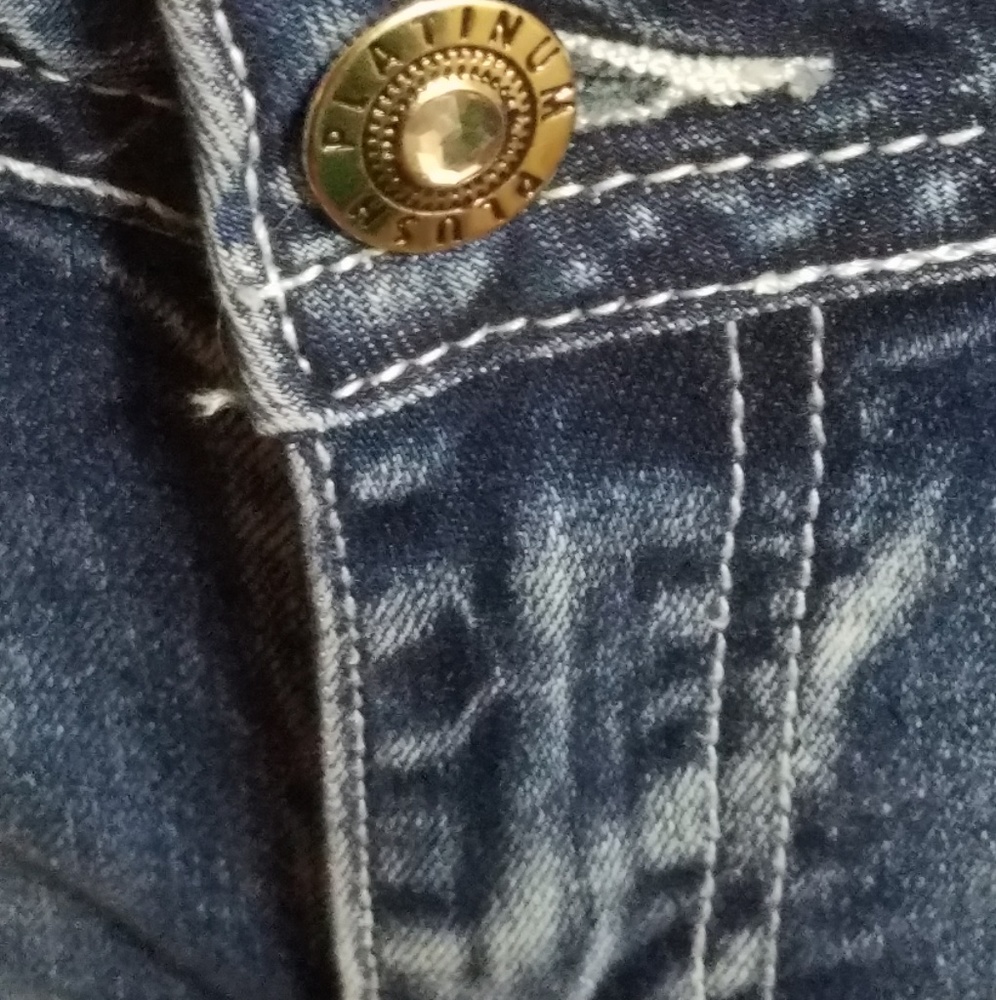 Boot Cut Embroidered Skull Biker Jeans - Picture 7 of 8